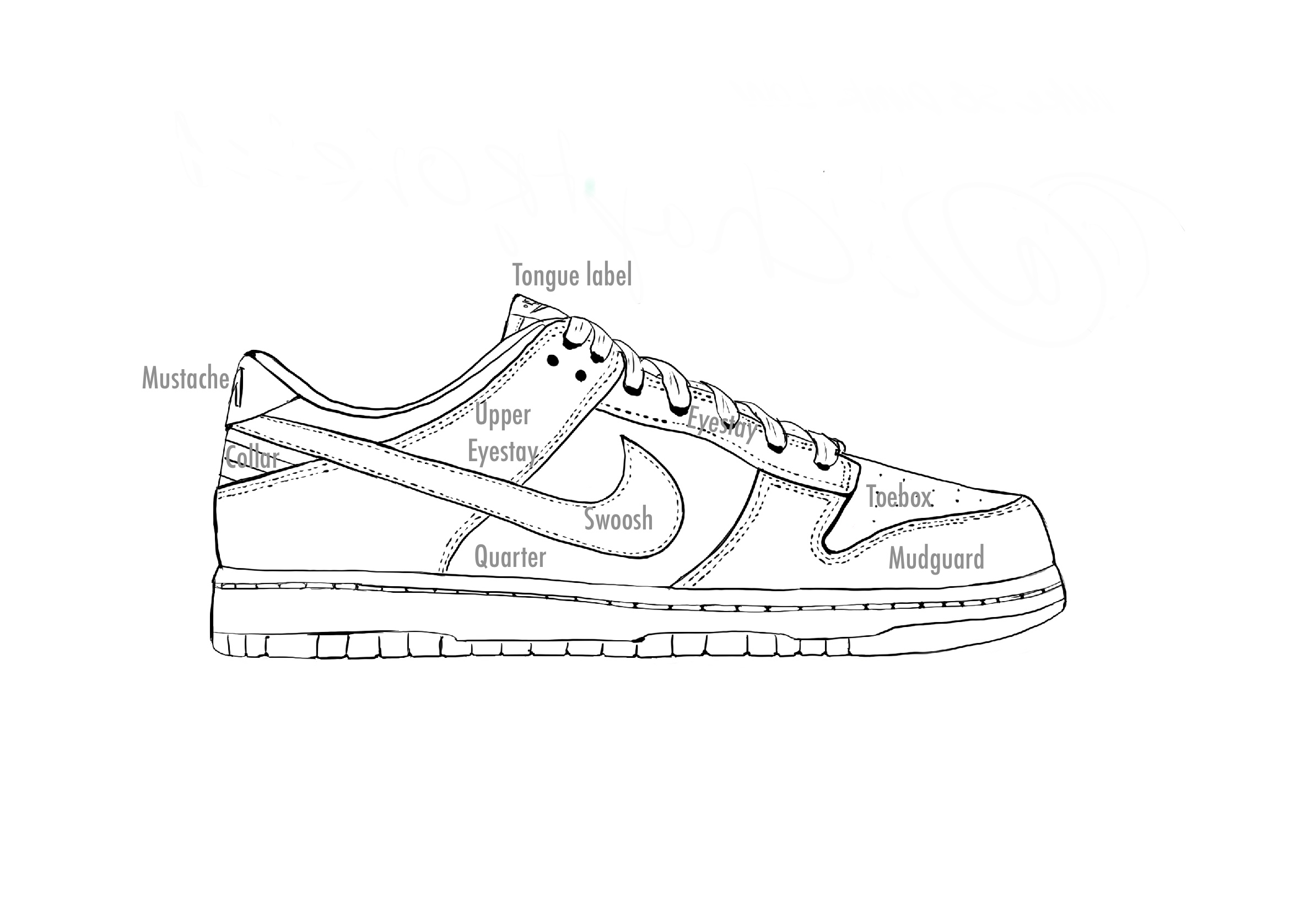Template Nike Dunk Sketch Ar